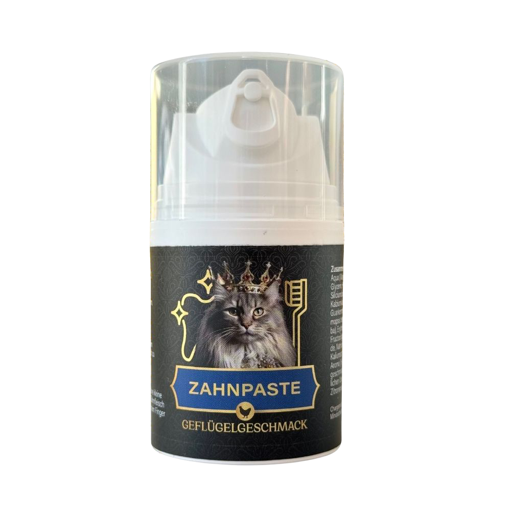 Katzenzahnpaste mit Geflügelgeschmack. 