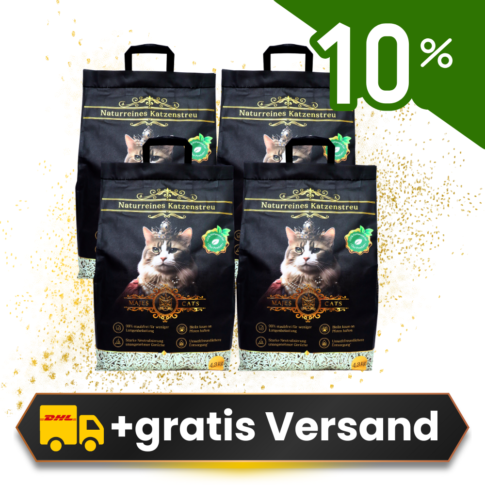 Viererpack Katzenstreu mit 10% Rabatt und gratis Versand
