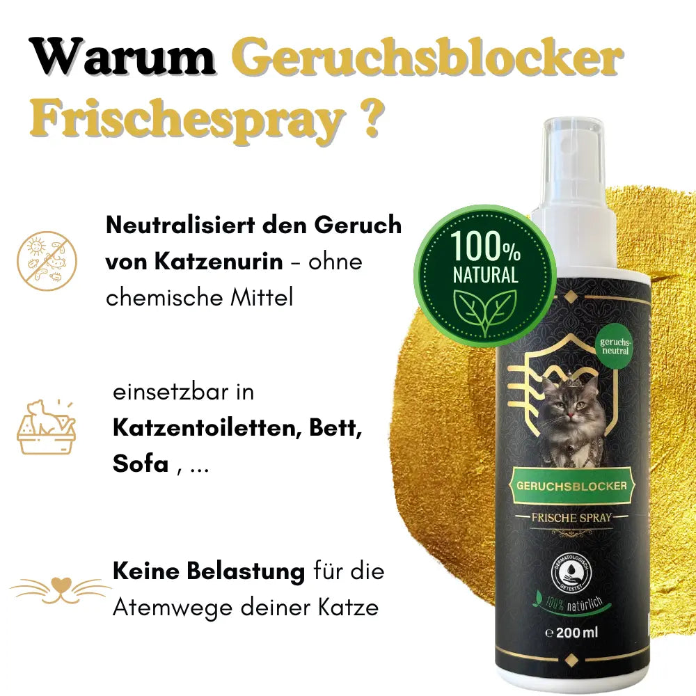 Neutralisiert, natürlich ohne chemische Mittel, den Geruch von Katzenurin. 