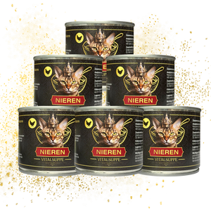 Nieren-Vital-Suppe 6er-Pack zur Unterstützung der Blasengesundheit deiner Katze. 