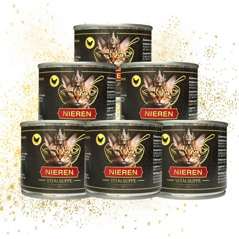 Nieren-Vital-Suppe 6er-Pack zur Unterstützung der Blasengesundheit deiner Katze. 
