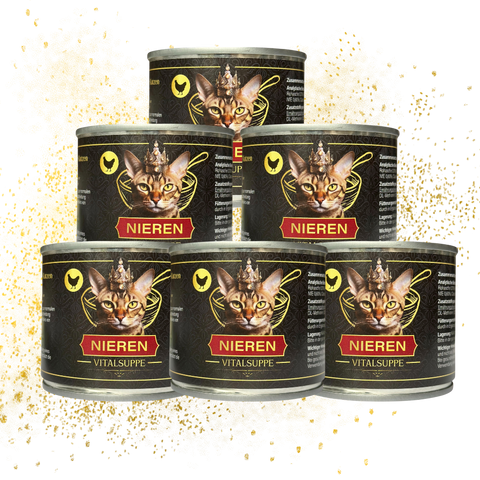 Nieren-Vital-Suppe 6er-Pack zur Unterstützung der Blasengesundheit deiner Katze. 